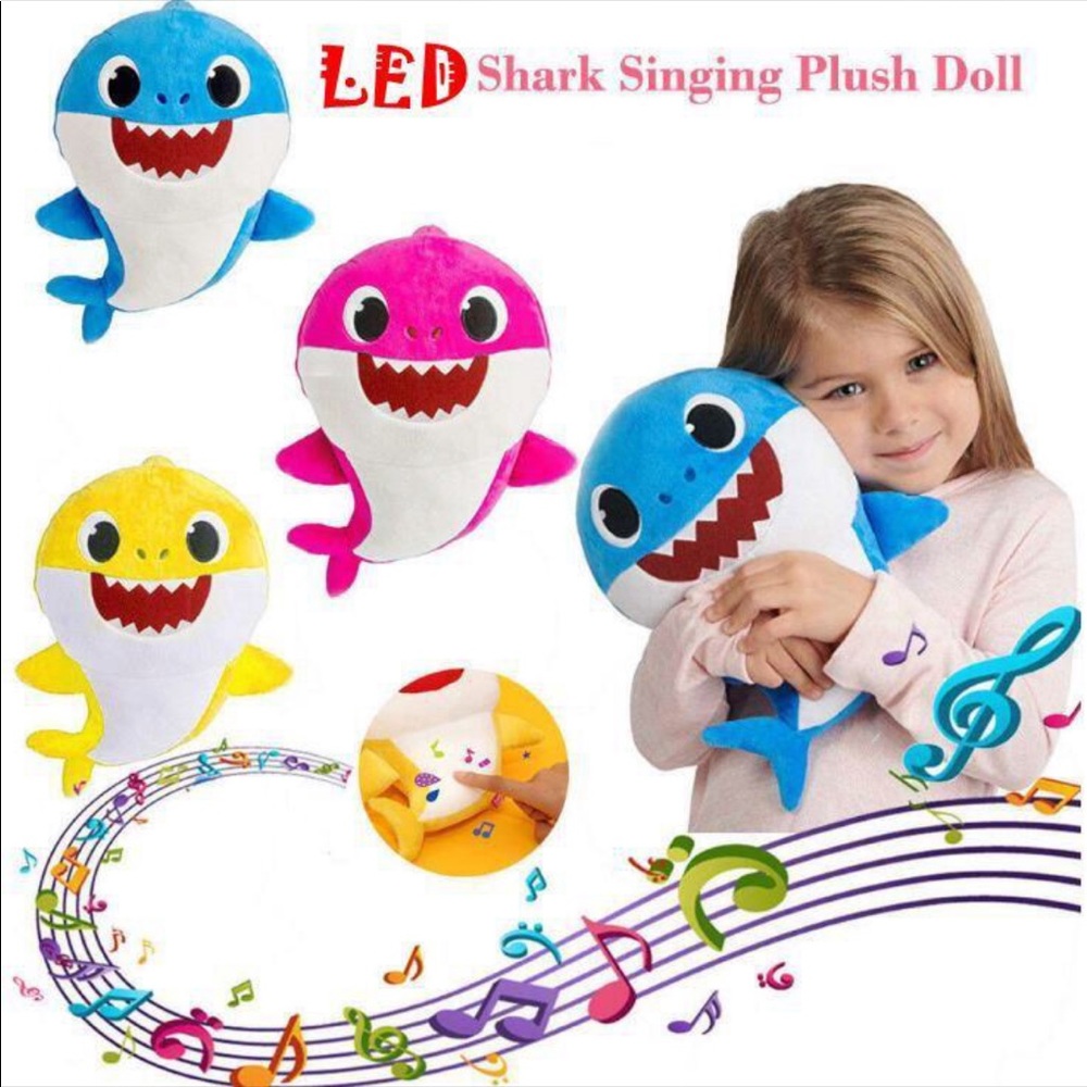 Baby shark led plush singing
